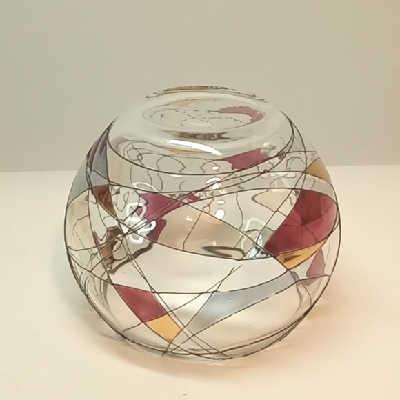 ☀️ Partylite Calypso stained glass votive candle holder or bowl. No flaws - Picture 3 of 5